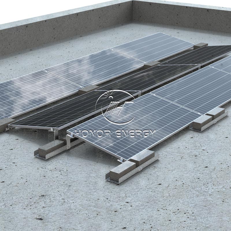 Aluminum Ballasted Solar Flat Roof Mount