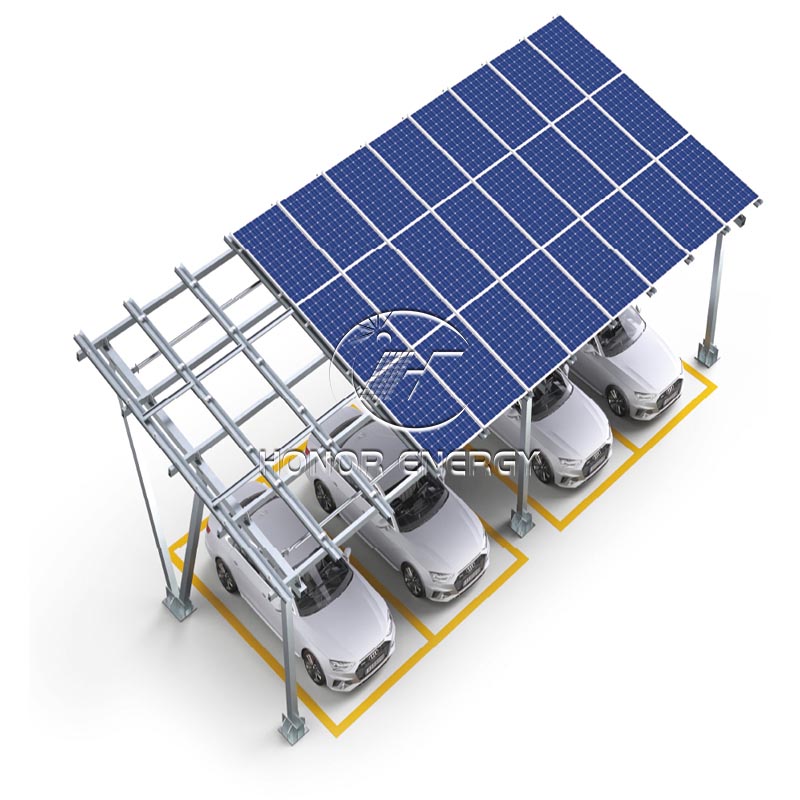 Aluminum W Type Solar Carport Mount