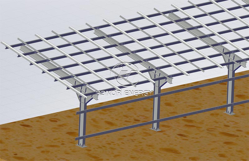 Carbon Steel Single Post Solar Carport Mounting