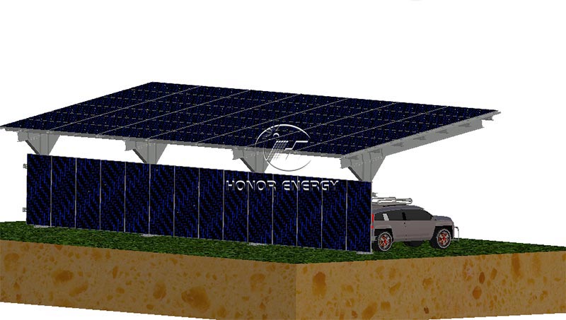 Carbon Steel Single Post Solar Carport Mounting