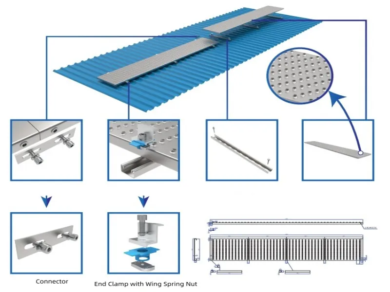 Studded Anti-Slip Solar Roof Walkway