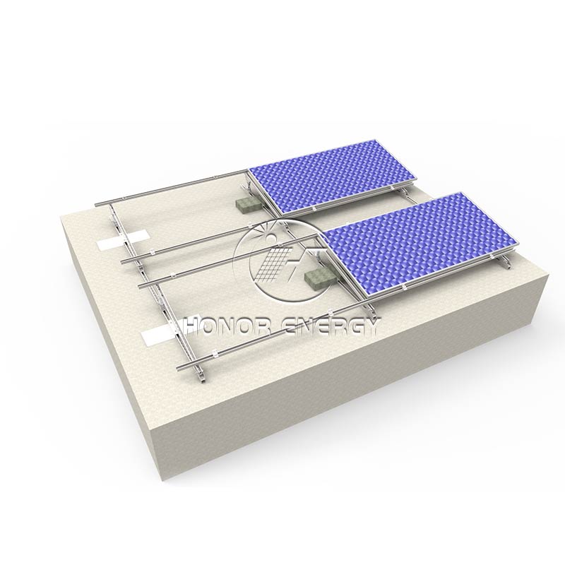 Steel Ballasted Solar Flat Roof Mount