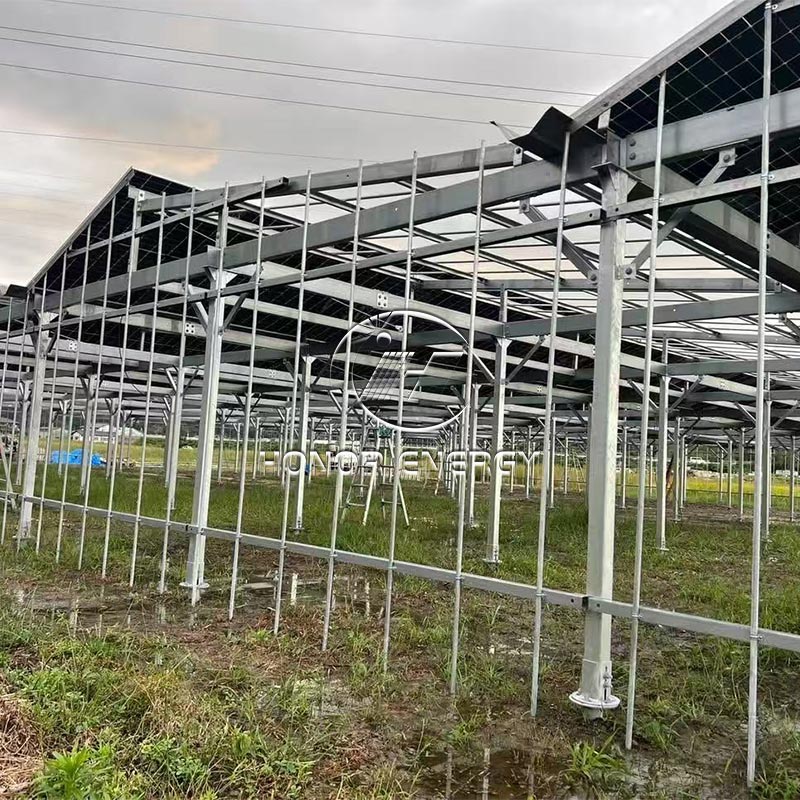Steel Greenhouse Solar Farmland Mount