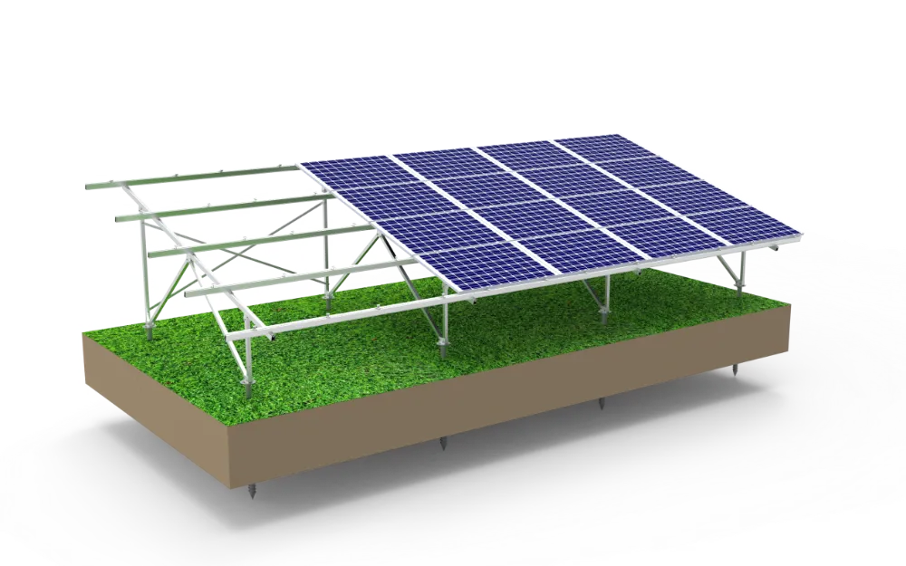 W type aluminum ground mounting system